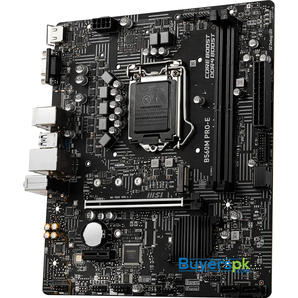 Msi B560m Pro-e Proseries Motherboard (matx 11th/10th Gen Intel Core Lga 1200 Socket Ddr4 Pcie - Price in Pakistan Msi B560m Pro-e Proseries Motherboard (matx 11th/10th Gen Intel Core Lga 1200 Socket Ddr4 Pcie - Price in Pakistan